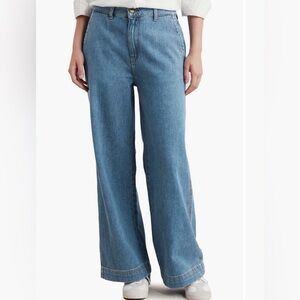 NEW - so nice! -  Seasalt Cornwall Organic Cotton Wide Leg High Rise Jeans